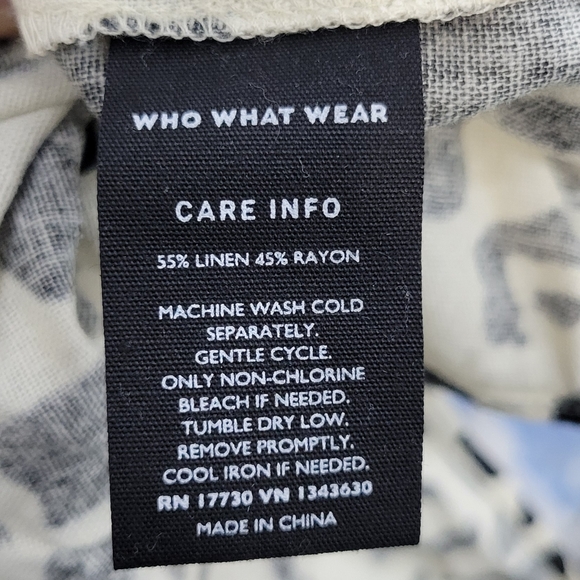 NWT Who What Wear Linen Dress Leopard Print Short Flutter Sleeve Size Xsmall - Picture 3 of 6